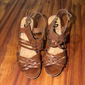 G by Guess Brown Strappy Sandals